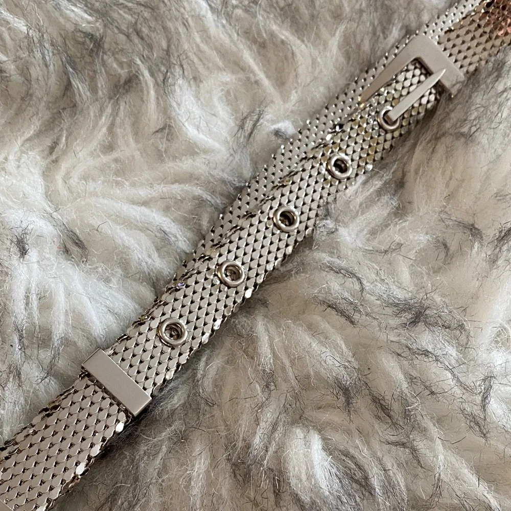 Whiting & Davis Silver Mesh Belt